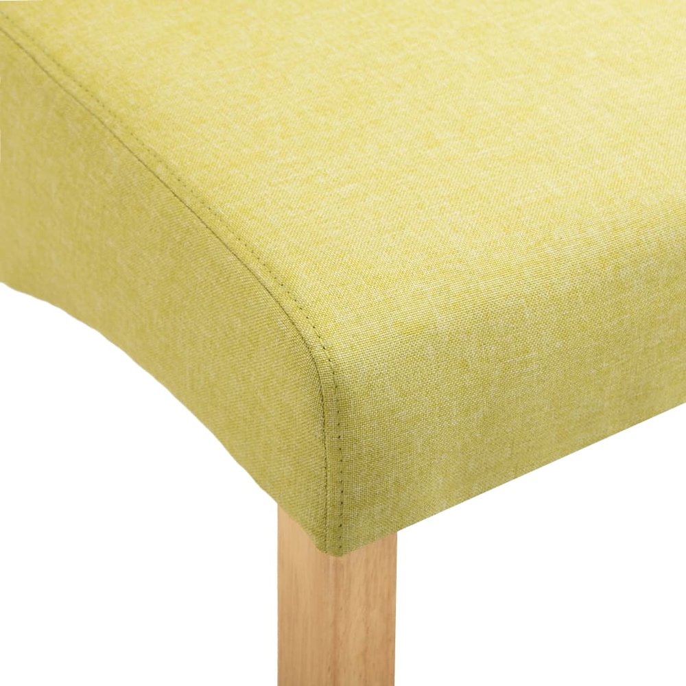 Dining Chair Set of 4 Green Fabric and wood Standard Ergonomic. Picture 8