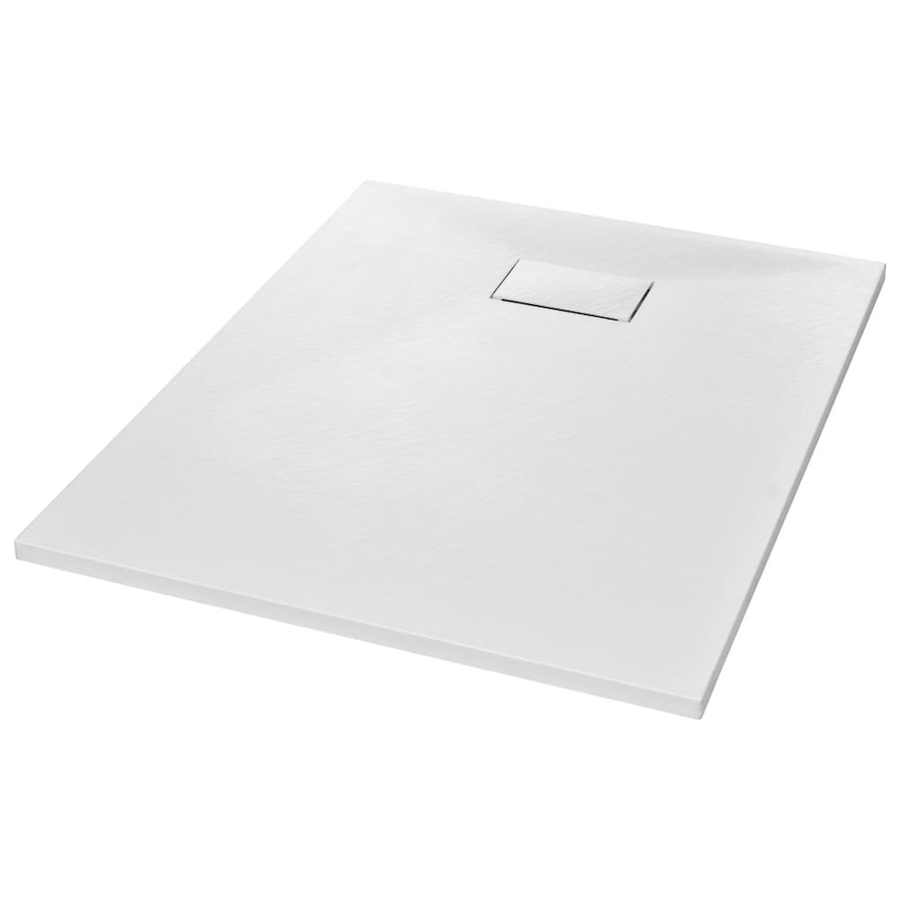 vidaXL Shower Base Tray SMC White 39.4"x31.5". Picture 2