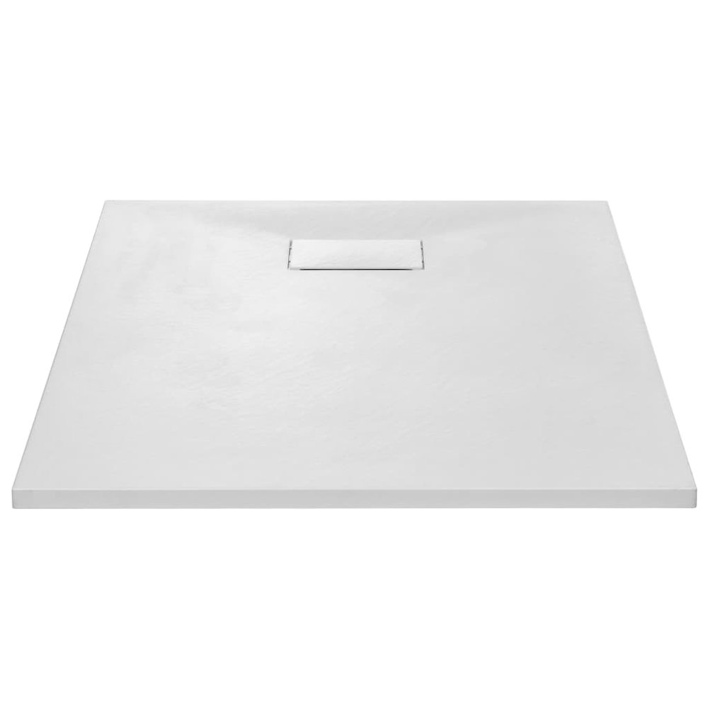 vidaXL Shower Base Tray SMC White 39.4"x31.5". Picture 3