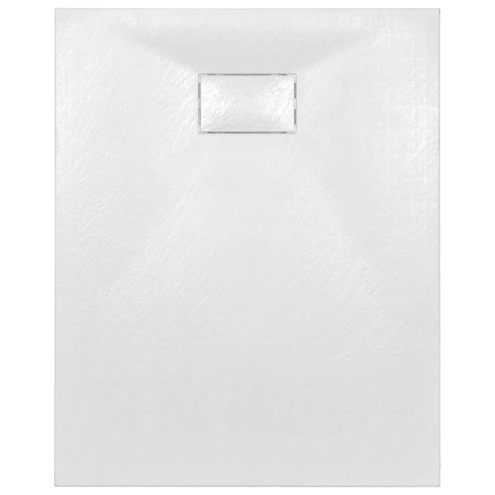 vidaXL Shower Base Tray SMC White 39.4"x31.5". Picture 4
