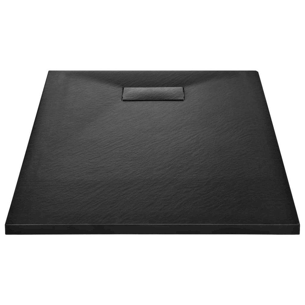 vidaXL Shower Base Tray SMC Black 39.4"x31.5". Picture 3