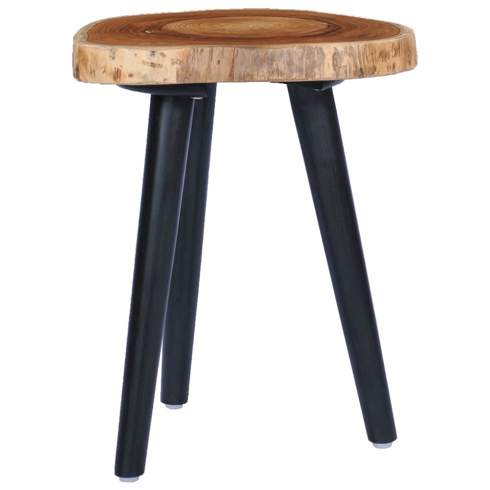 Coffee Table Natural and Black Solid Teak Wood Small. Picture 2