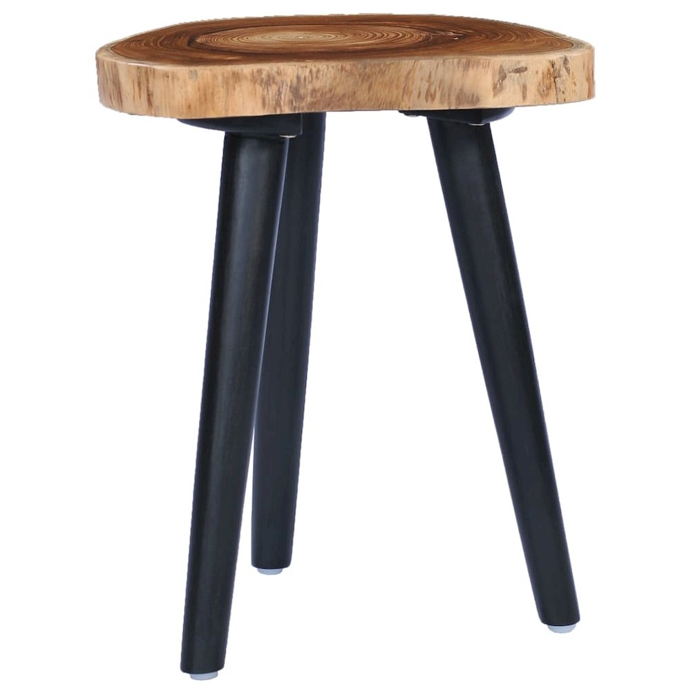 Coffee Table Natural and Black Solid Teak Wood Small. Picture 6
