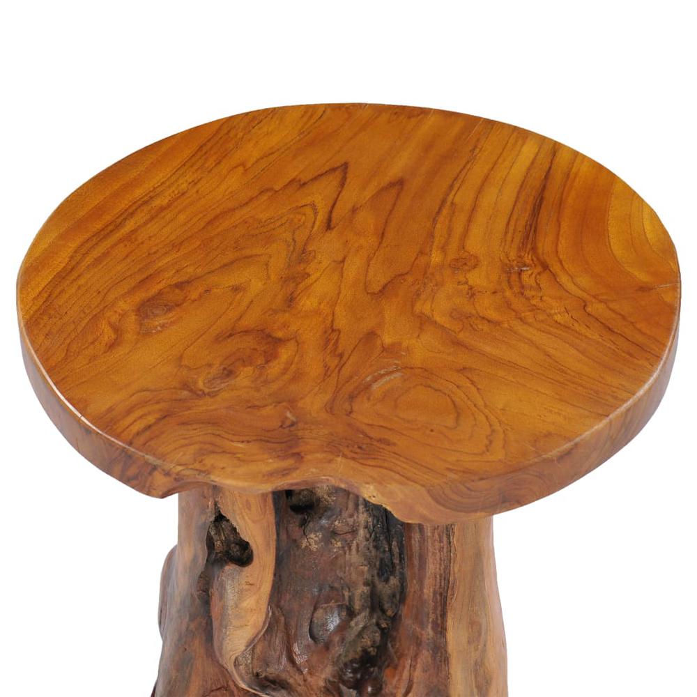 Coffee Table Natural wood Solid teak wood 15.7x15.7 in Durable. Picture 3