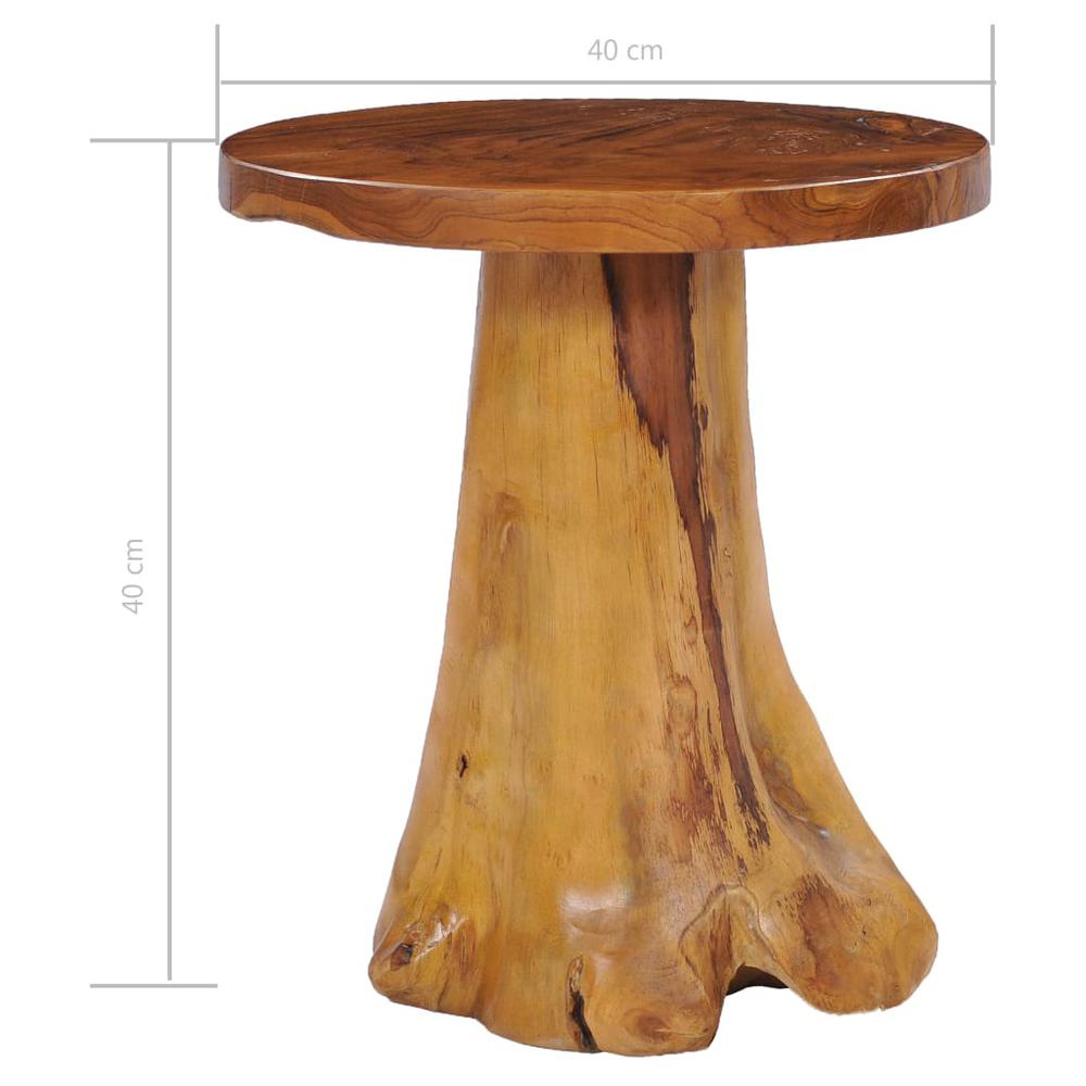 Coffee Table Natural wood Solid teak wood 15.7x15.7 in Durable. Picture 4