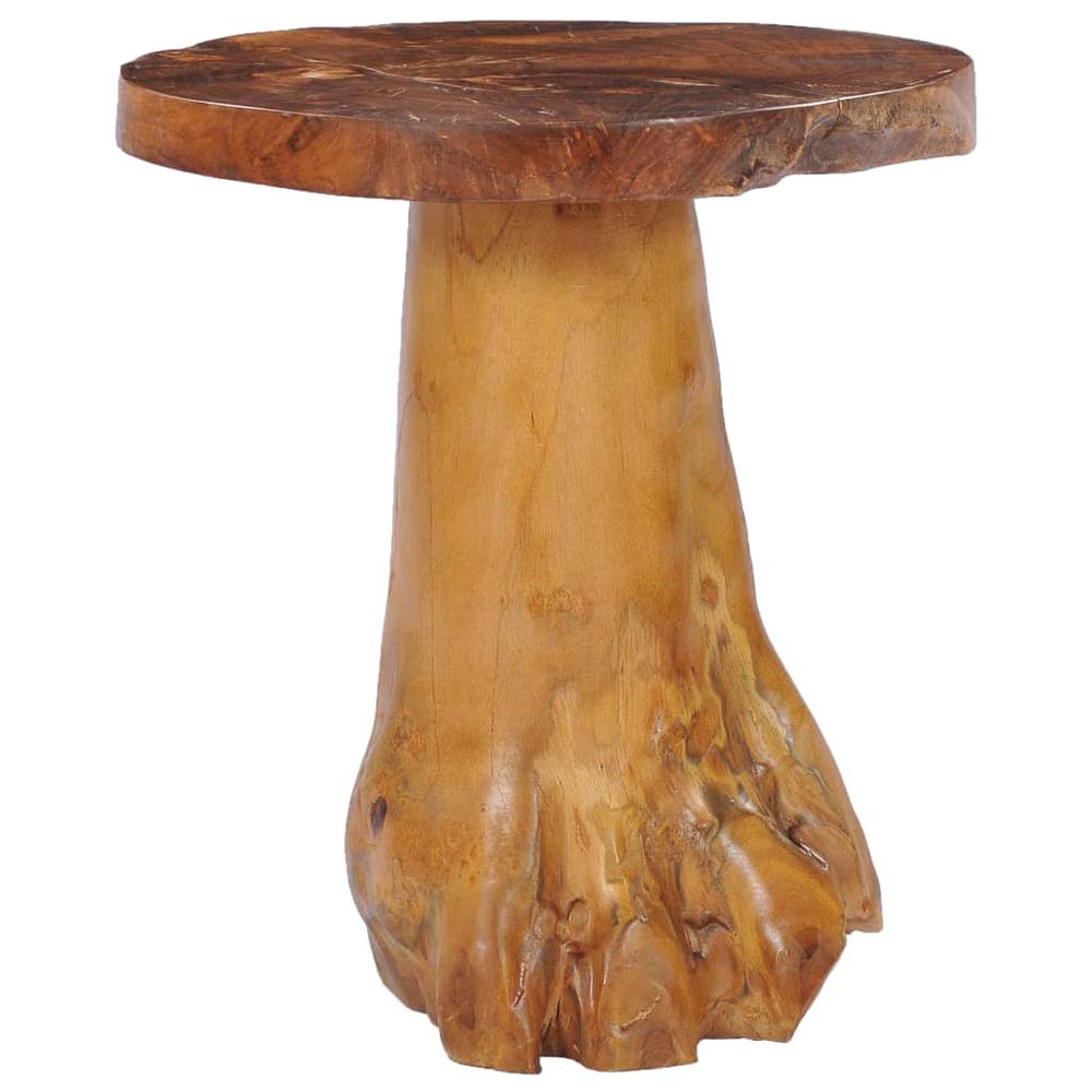 Coffee Table Natural wood Solid teak wood 15.7x15.7 in Durable. Picture 5