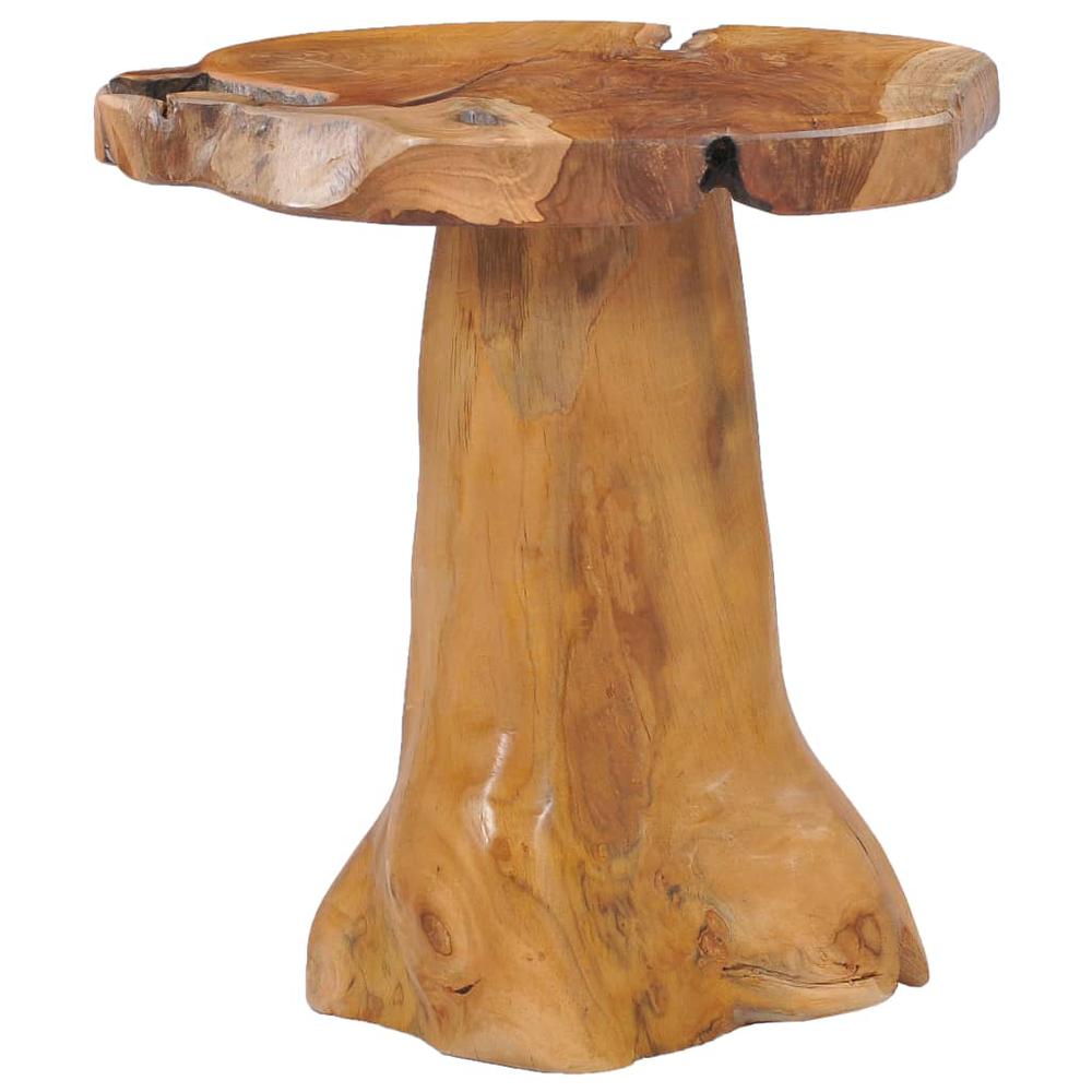 Coffee Table Natural wood Solid teak wood 15.7x15.7 in Durable. Picture 6