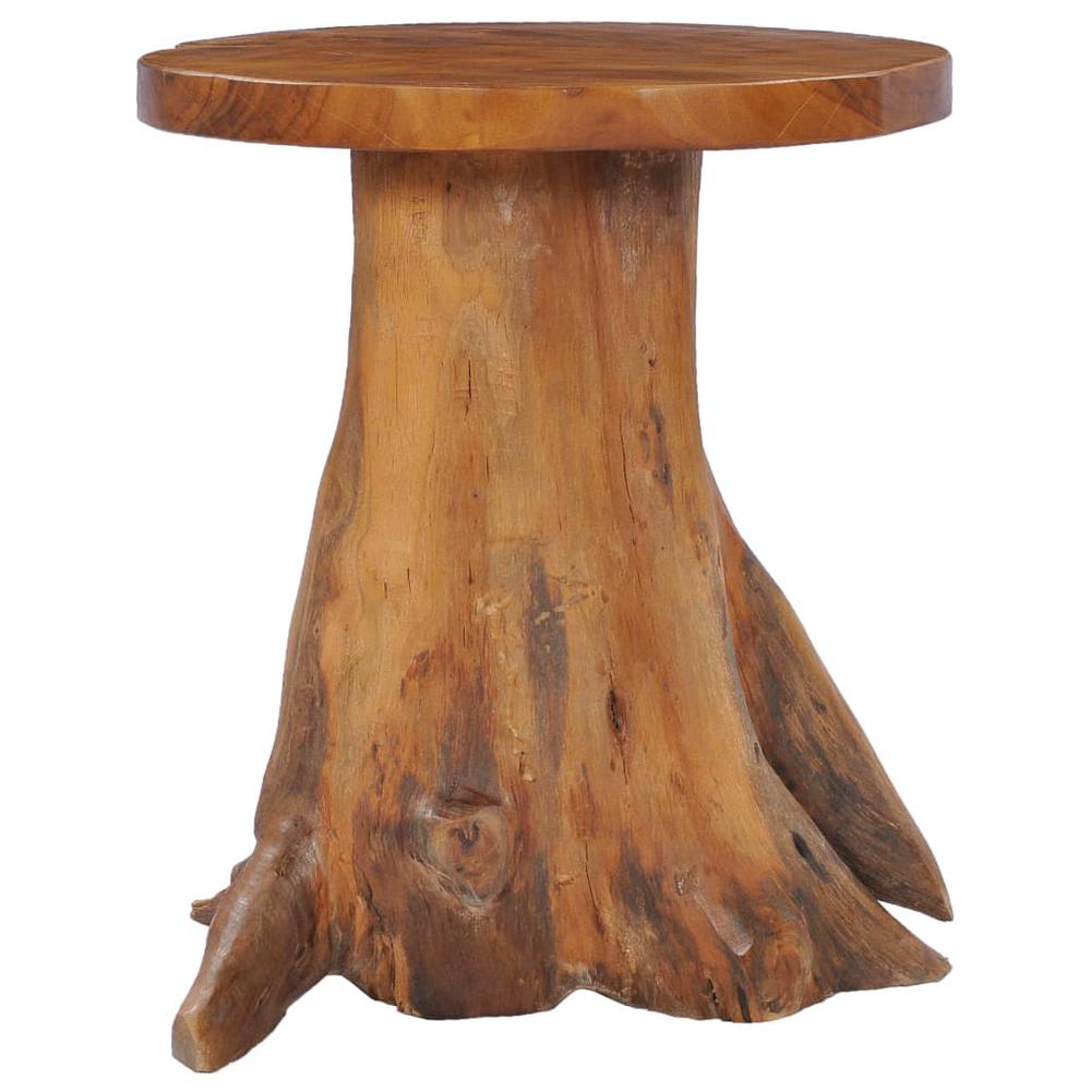 Coffee Table Natural wood Solid teak wood 15.7x15.7 in Durable. Picture 7