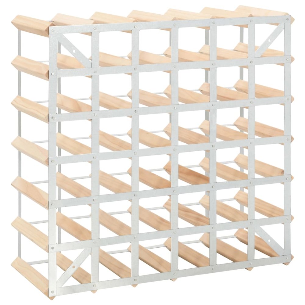Wine Rack for 42 Bottles Solid Pinewood. Picture 3