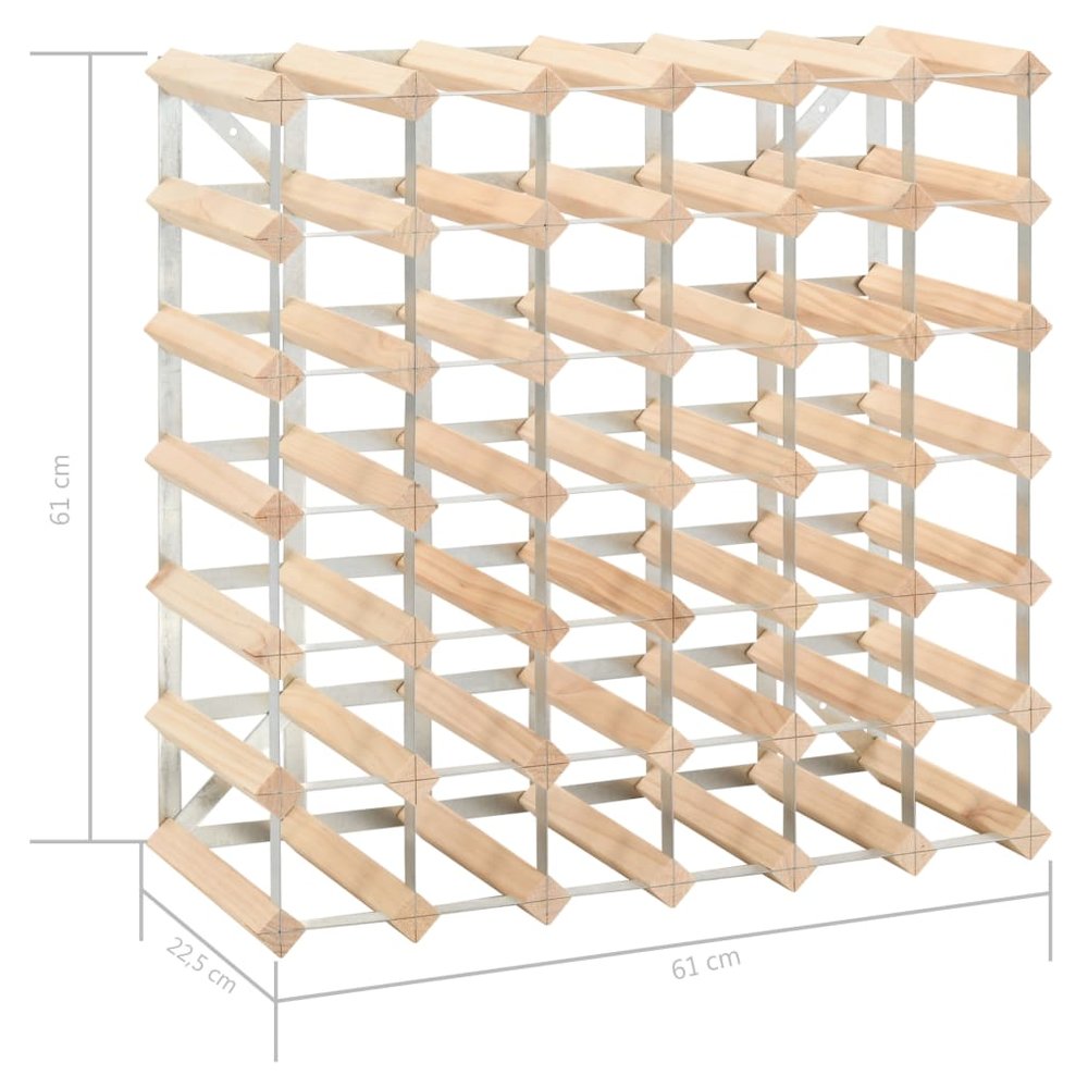 Wine Rack for 42 Bottles Solid Pinewood. Picture 5