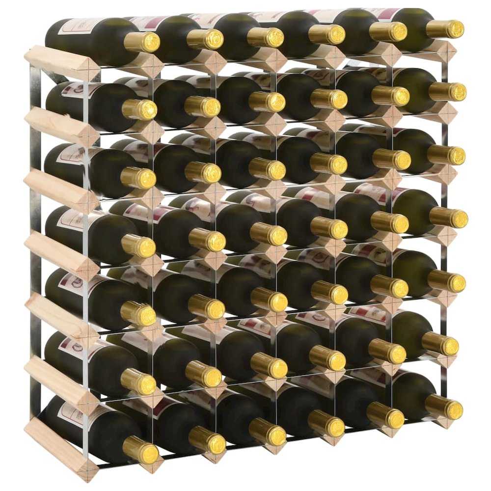 Wine Rack for 42 Bottles Solid Pinewood. Picture 1