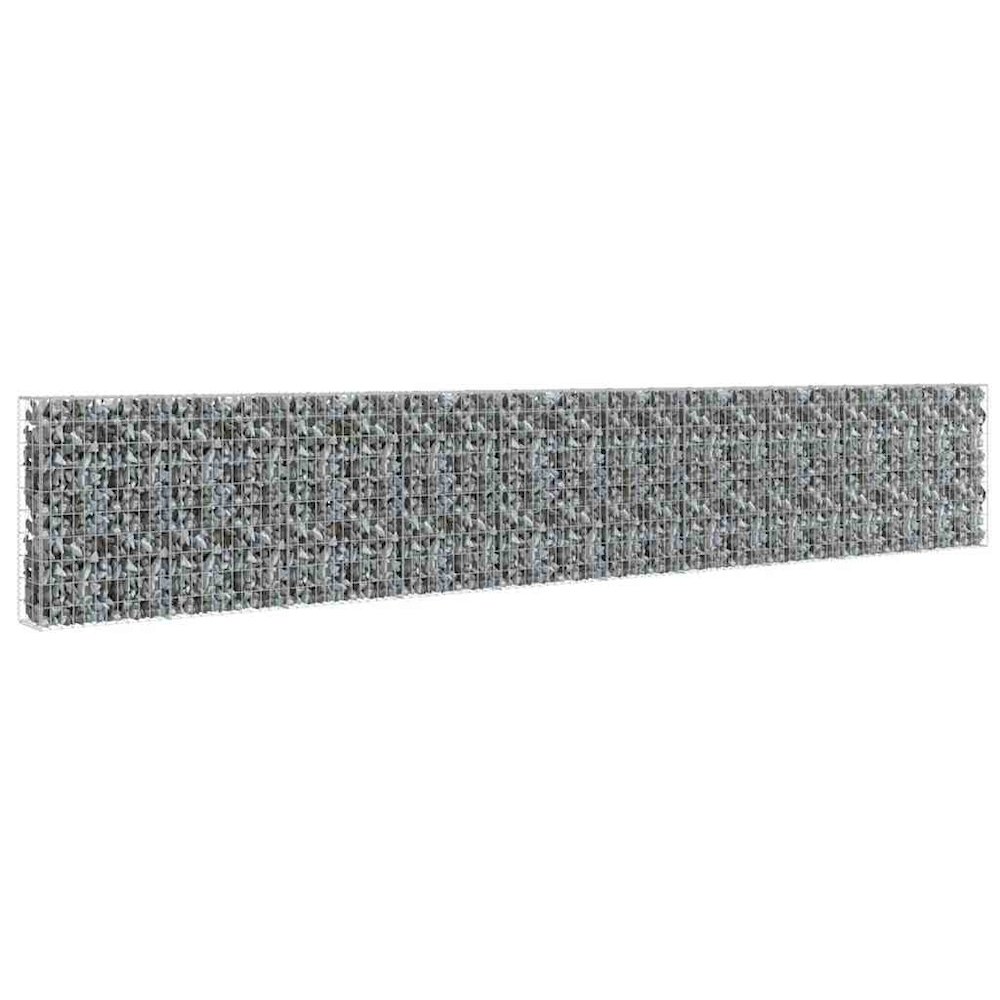 Gabion Wall with Covers Galvanized Steel 236"x11.8"x39.4". Picture 1