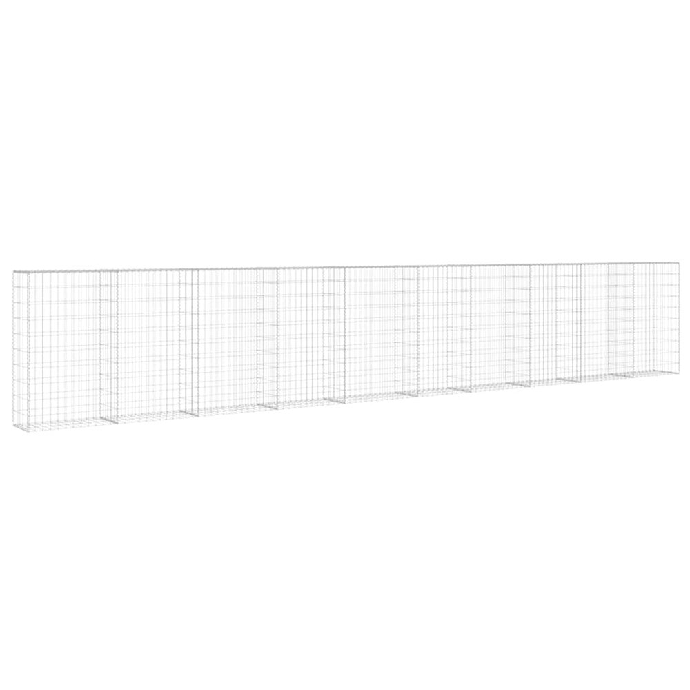 Gabion Wall with Covers Galvanized Steel 236"x11.8"x39.4". Picture 3