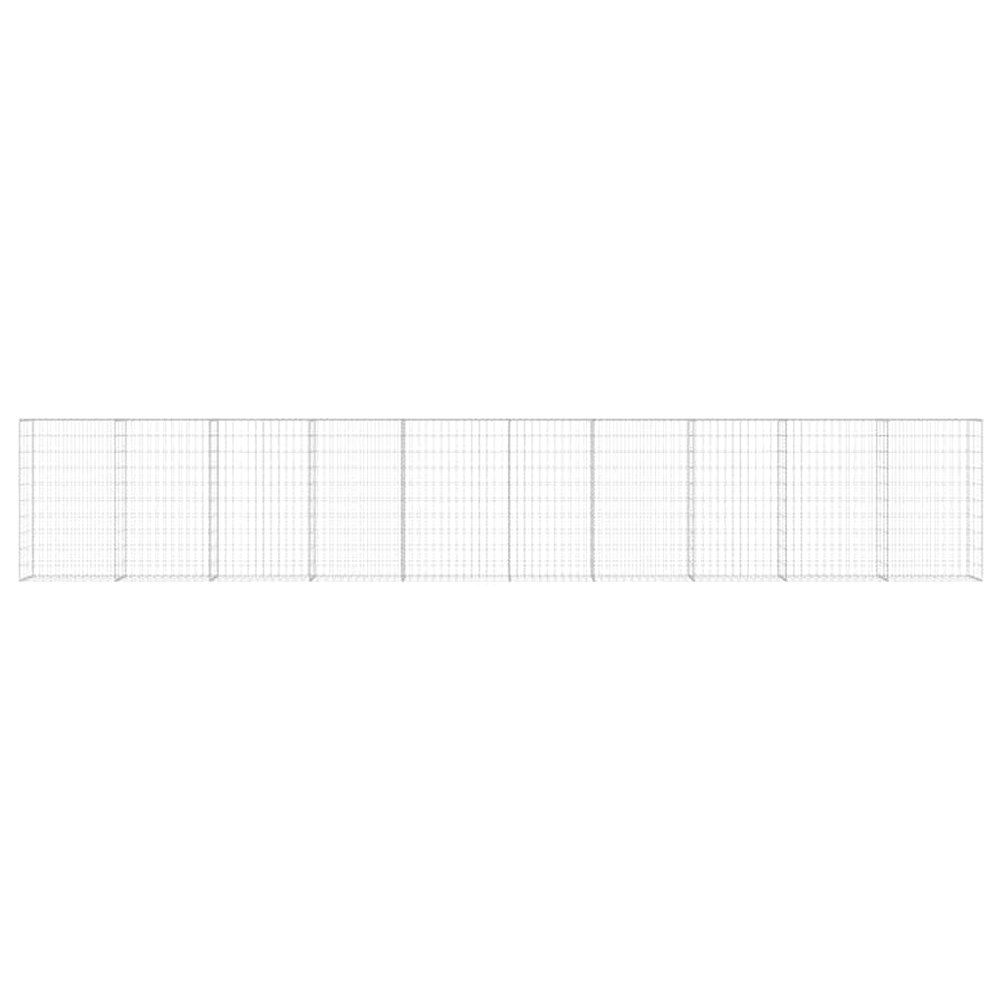 Gabion Wall with Covers Galvanized Steel 236"x11.8"x39.4". Picture 6
