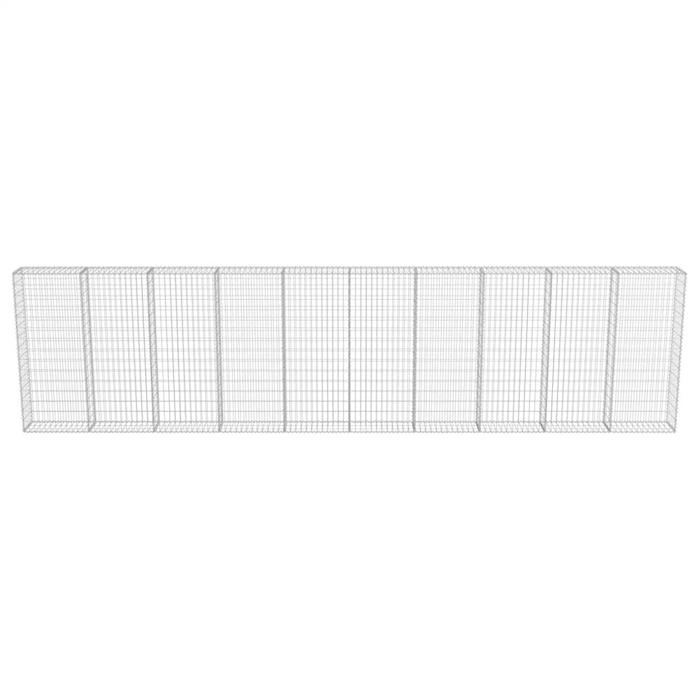 Gabion Wall with Covers Galvanized Steel 236"x11.8"x59". Picture 6