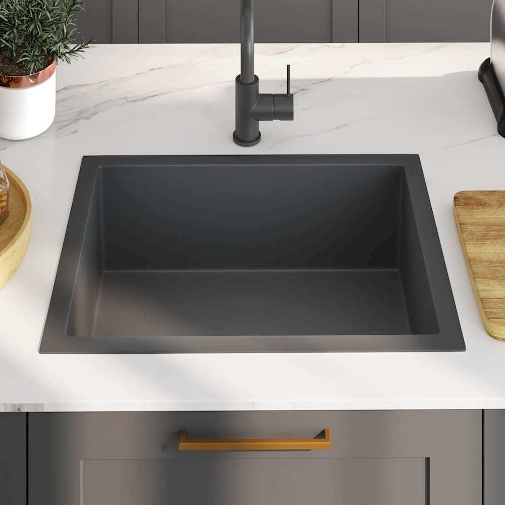 Handmade Kitchen Sink Black Stainless Steel. Picture 3