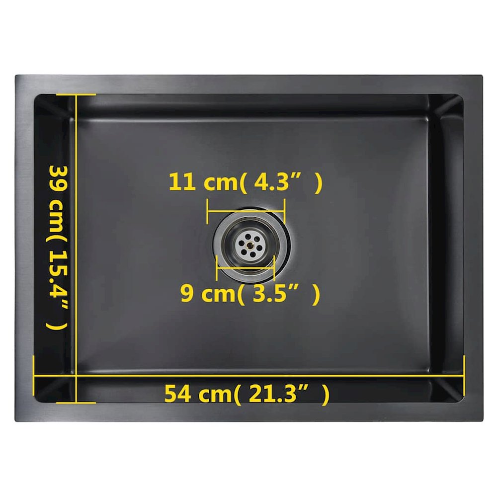 Handmade Kitchen Sink Black Stainless Steel. Picture 10