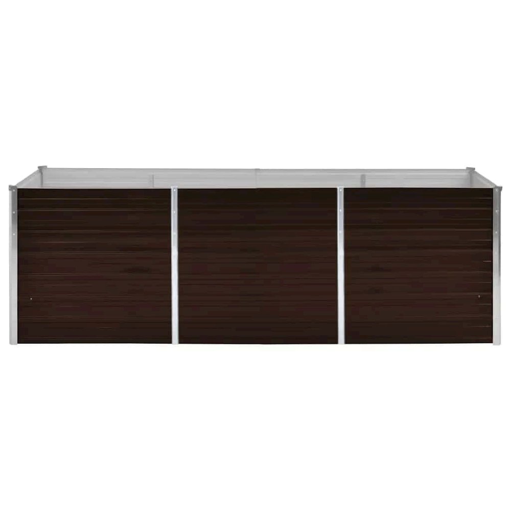 Raised Bed Brown Galvanized Steel 94.5 x 31.5 x 30.3 in. Picture 5