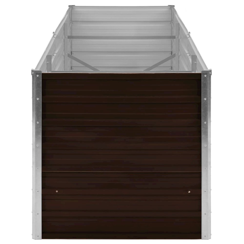 Raised Bed Brown Galvanized Steel 94.5 x 31.5 x 30.3 in. Picture 6