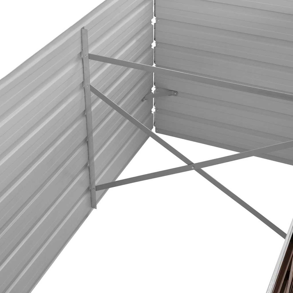 Raised Bed Brown Galvanized Steel 94.5 x 31.5 x 30.3 in. Picture 8