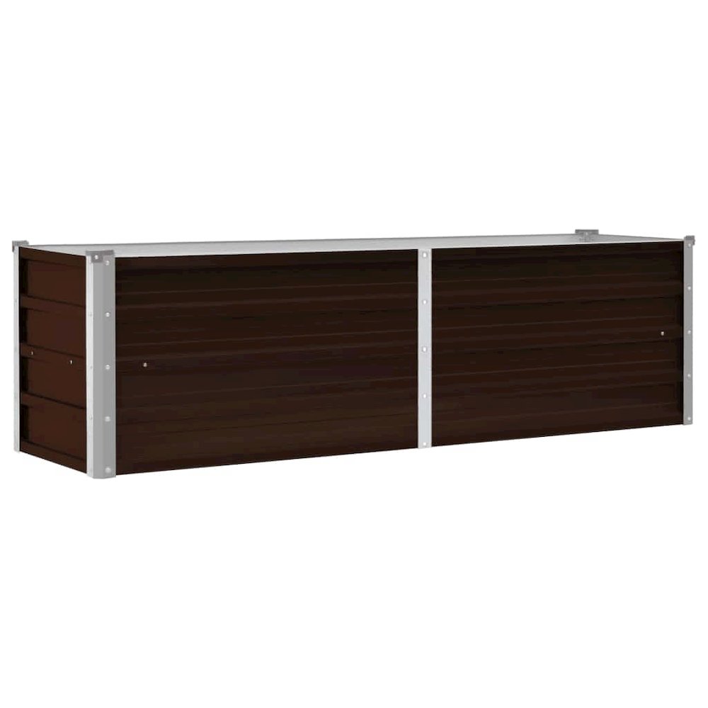Raised Bed Brown Galvanized steel 63x15.7x17.7 in. Picture 1