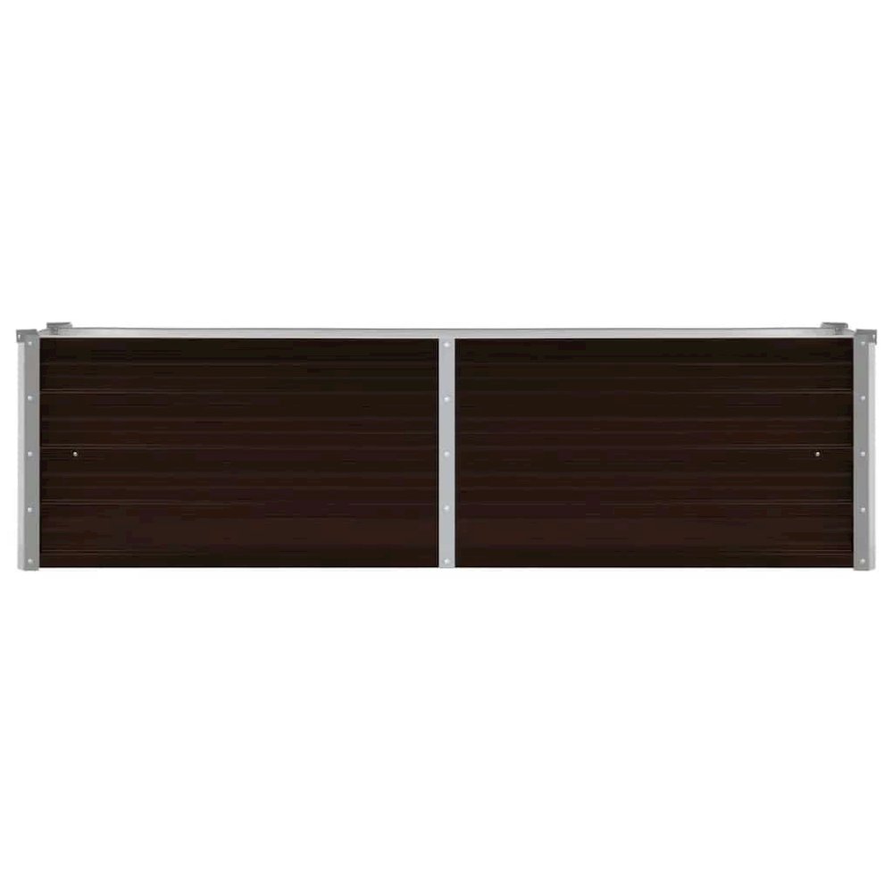 Raised Bed Brown Galvanized steel 63x15.7x17.7 in. Picture 5