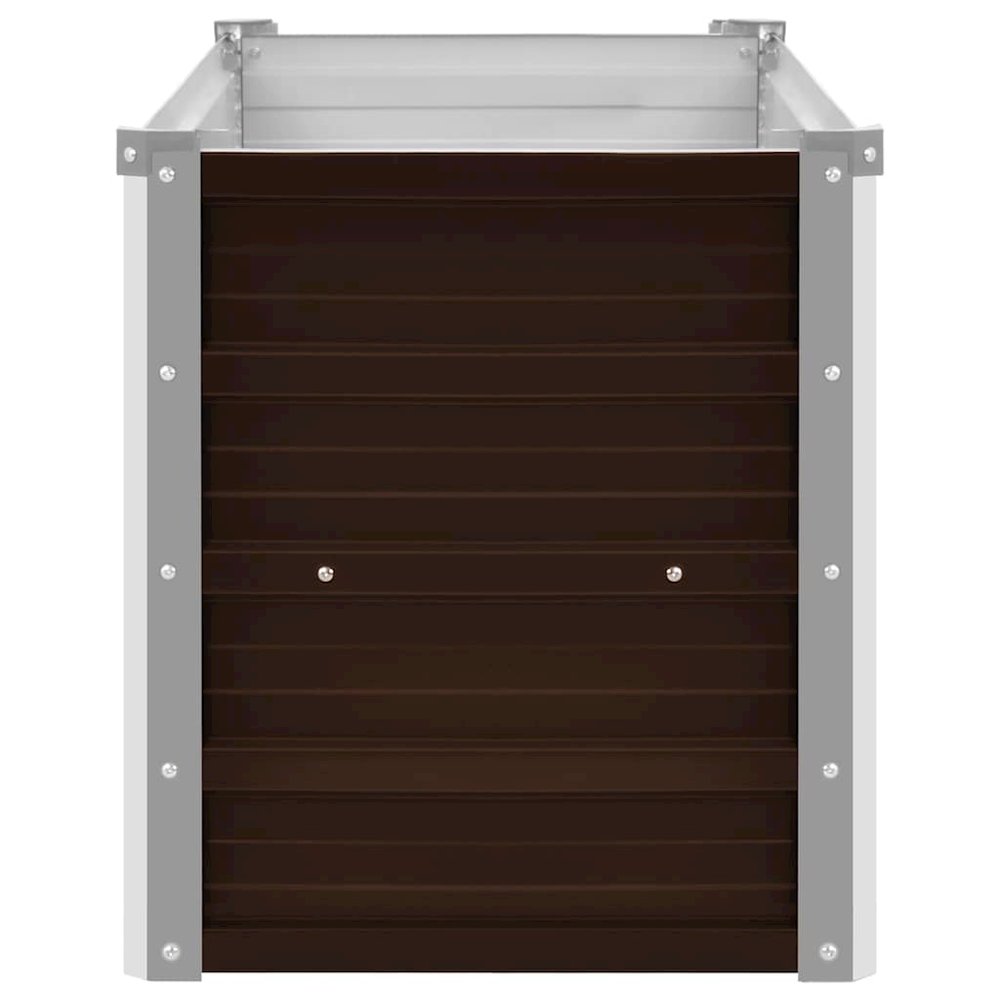 Raised Bed Brown Galvanized steel 63x15.7x17.7 in. Picture 6