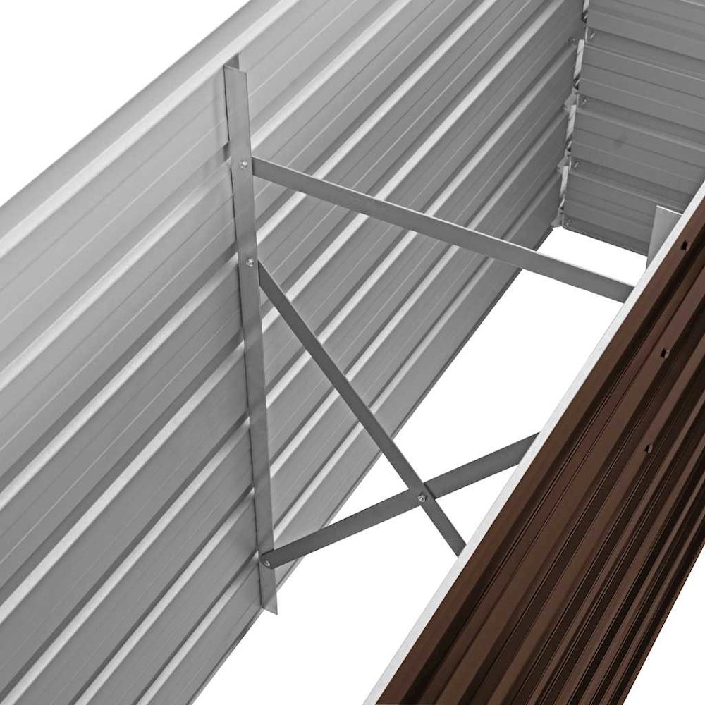 Raised Bed Brown Galvanized steel 63x15.7x17.7 in. Picture 8