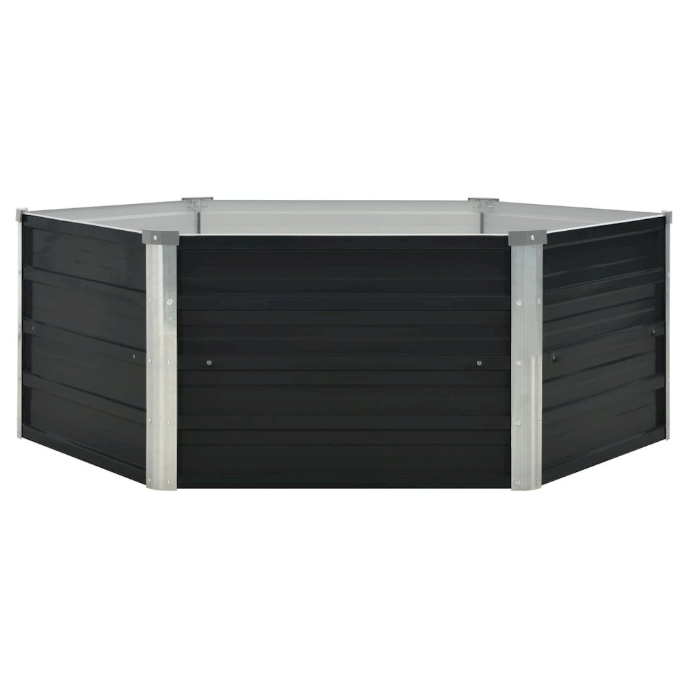 Raised Garden Bed Anthracite Galvanized steel. Picture 2