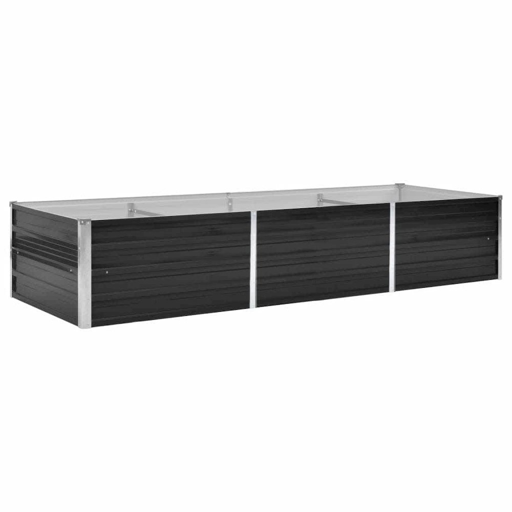 Raised Bed Anthracite Galvanized Steel 94.5 x 31.5 x 17.7 in. Picture 1