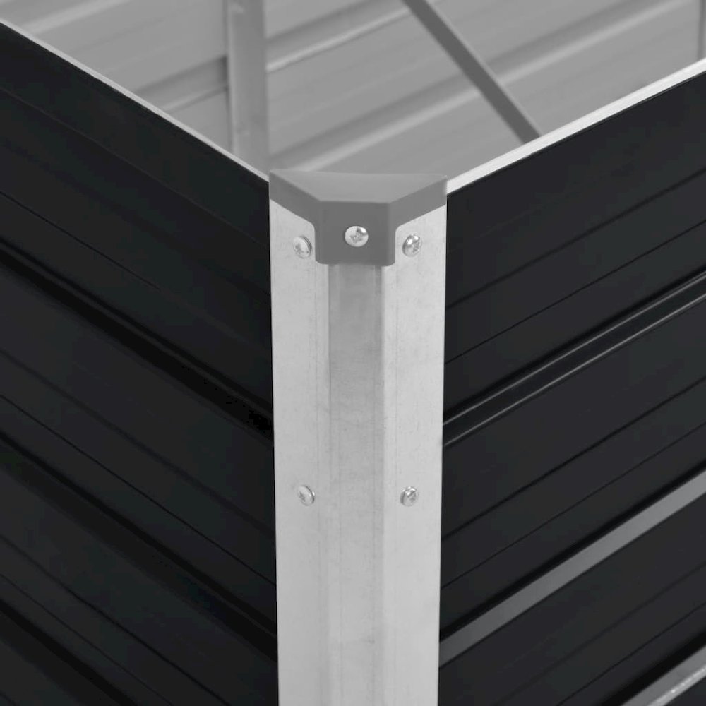 Raised Bed Anthracite Galvanized Steel 94.5 x 31.5 x 17.7 in. Picture 8