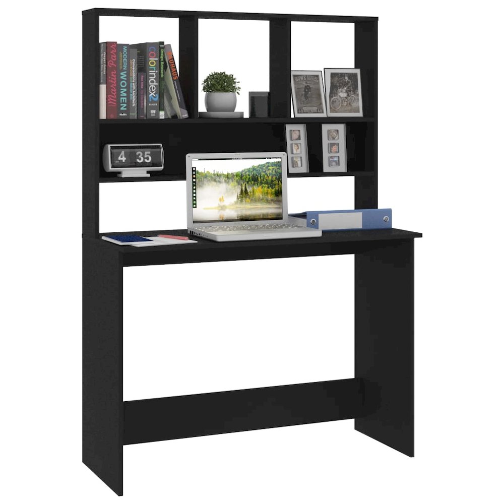 Desk Black Engineered wood. Picture 3