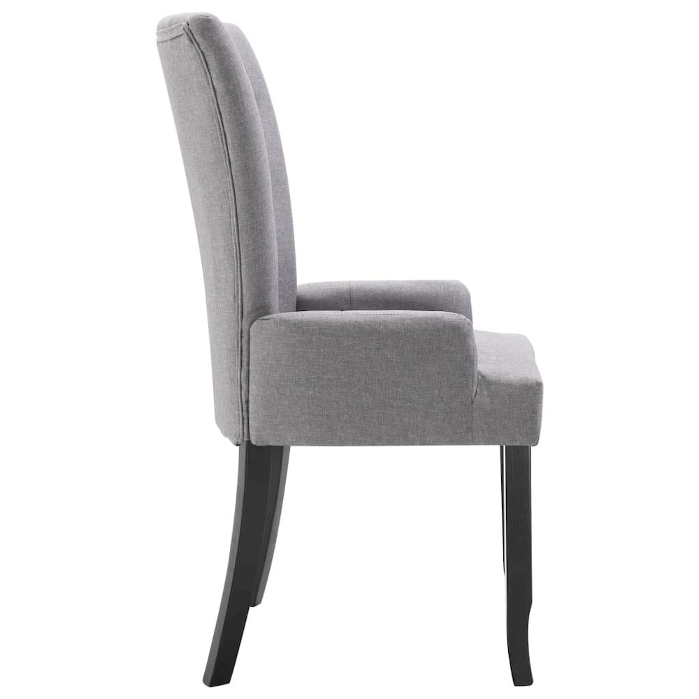 Dining Chair Set of 2 Light Grey. Picture 4