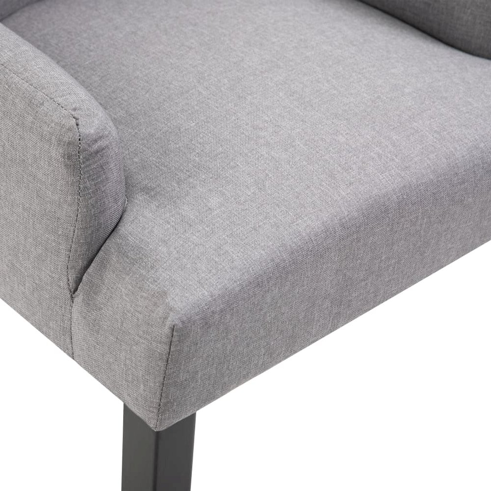 Dining Chair Set of 2 Light Grey. Picture 6
