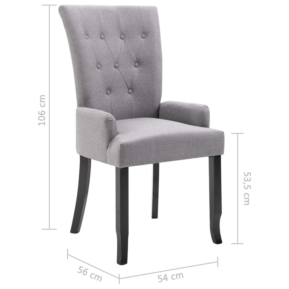 Dining Chair Set of 2 Light Grey. Picture 8