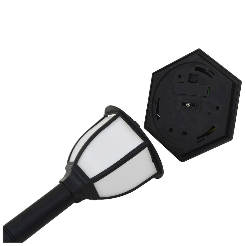Solar Lamp Set of 6 Black Polypropylene Standard Solar. Picture 5