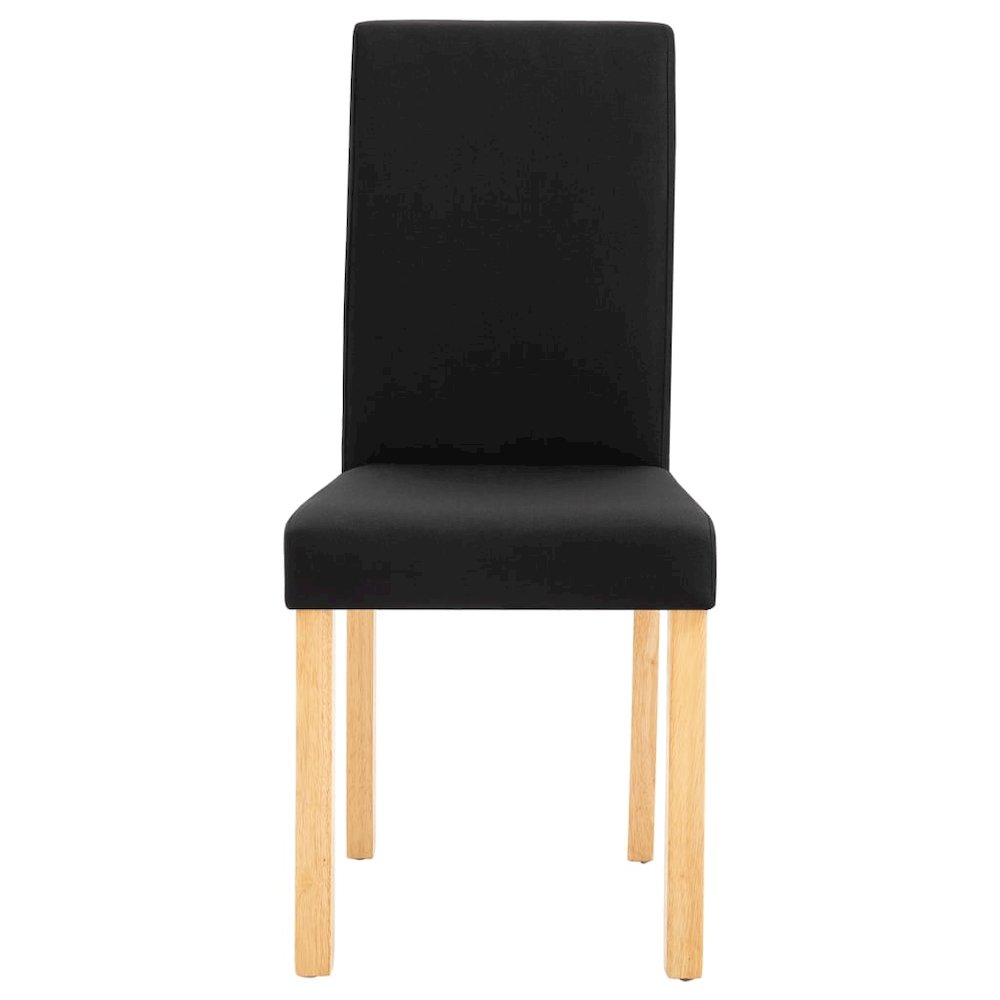 Dining Chair Set of 6 Black Fabric Standard Ergonomic. Picture 4