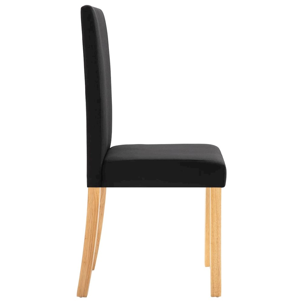 Dining Chair Set of 6 Black Fabric Standard Ergonomic. Picture 5