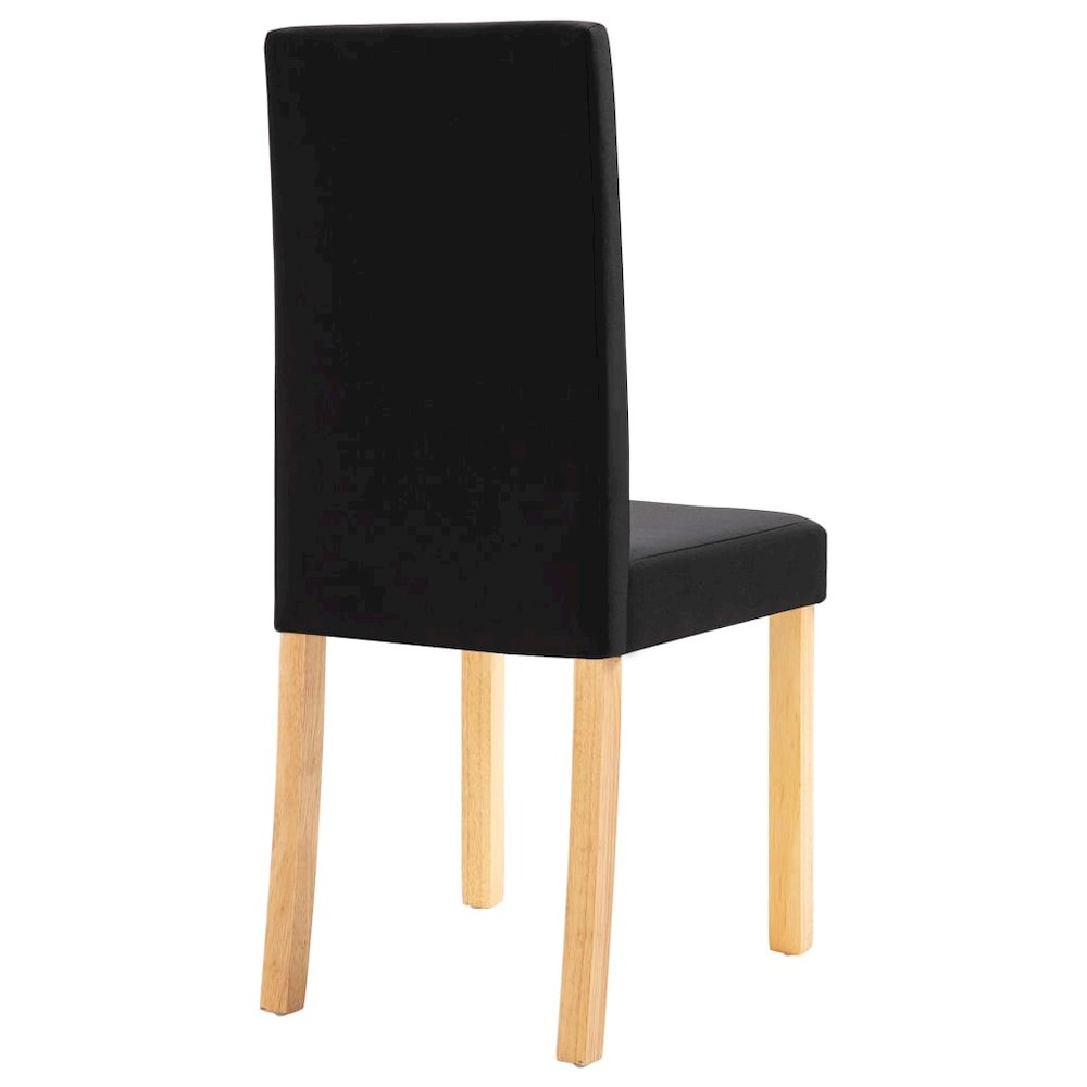 Dining Chair Set of 6 Black Fabric Standard Ergonomic. Picture 6