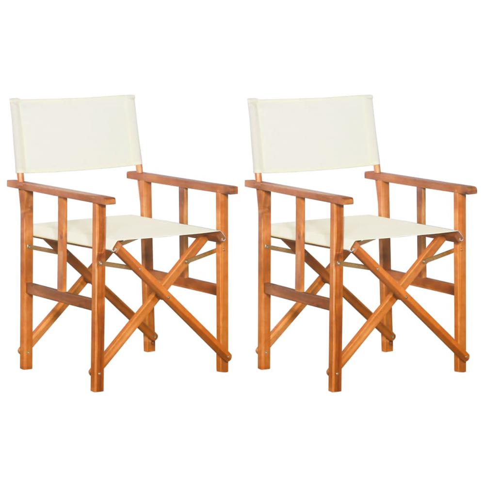 Director Chair Set of 2 Brown and cream. Picture 1