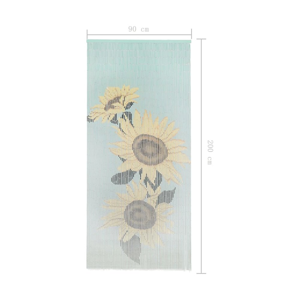 vidaXL Insect Door Curtain Bamboo 35.4"x78.7", 45737. Picture 6