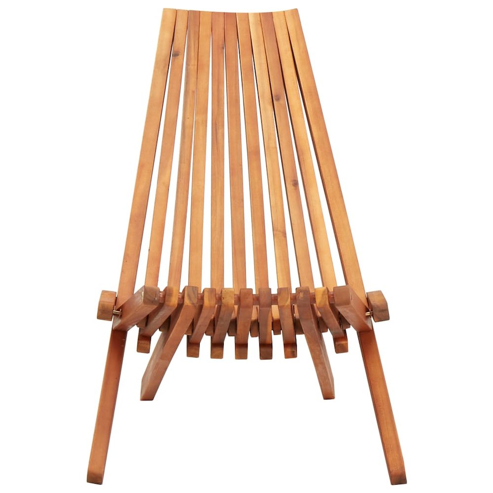 Outdoor Chair Brown Solid Acacia wood Standard Foldable. Picture 2