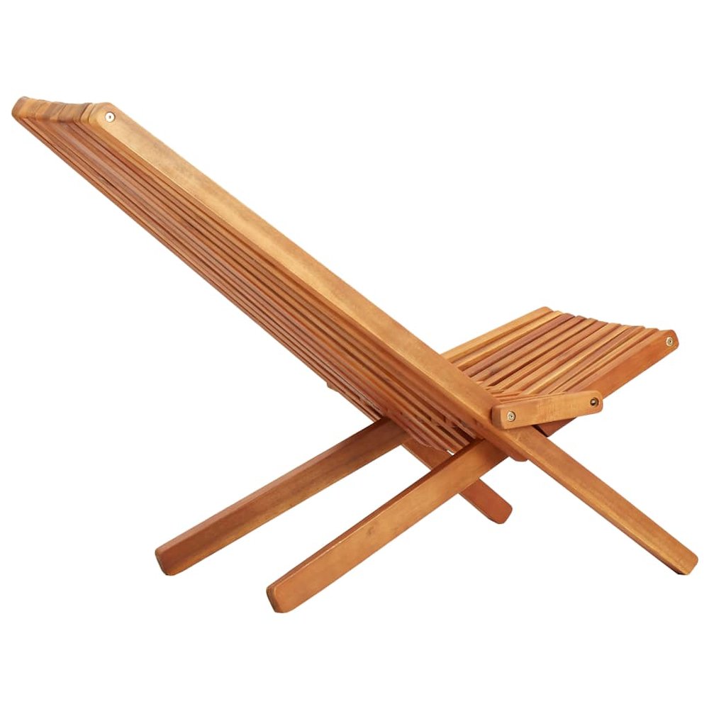 Outdoor Chair Brown Solid Acacia wood Standard Foldable. Picture 4