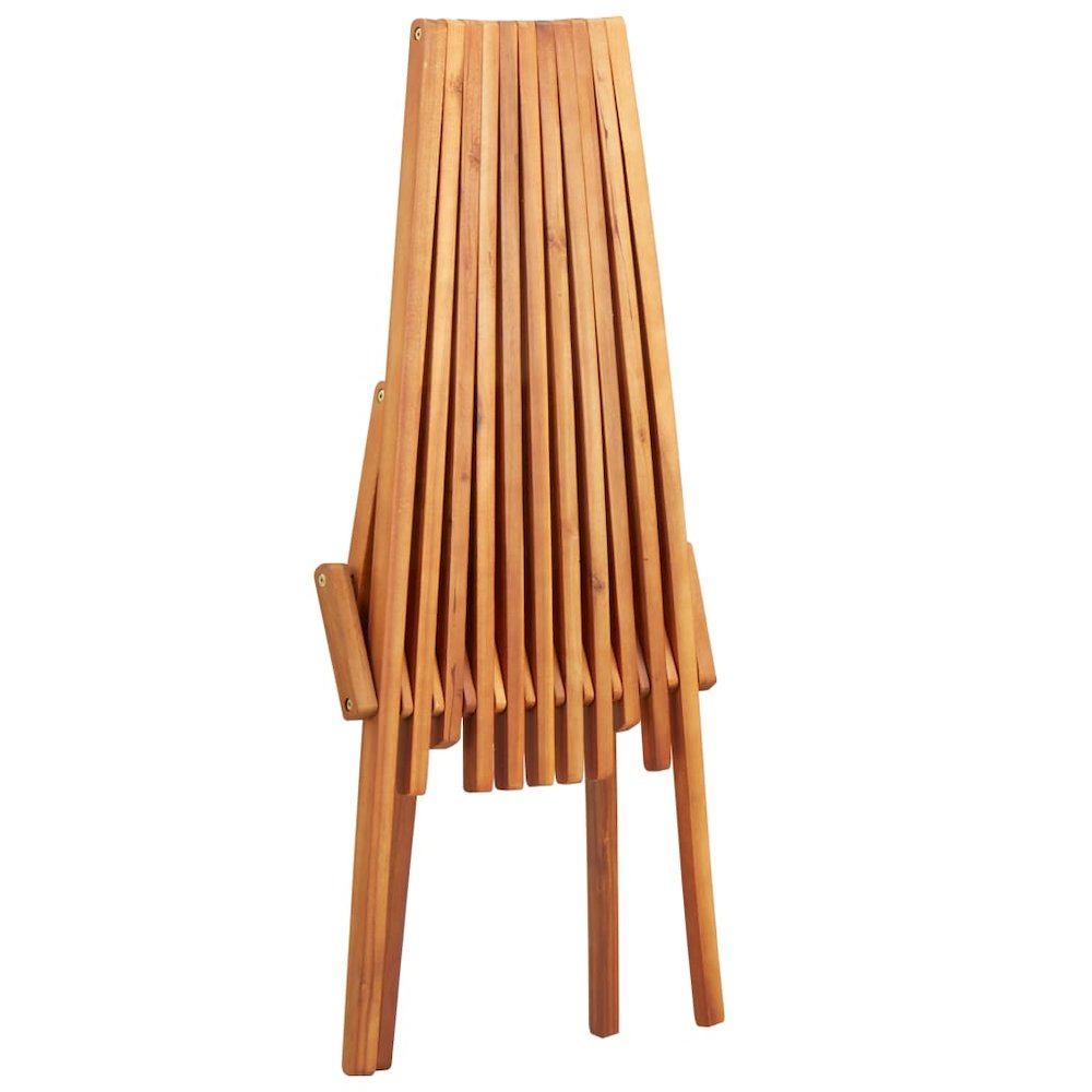 Outdoor Chair Brown Solid Acacia wood Standard Foldable. Picture 5