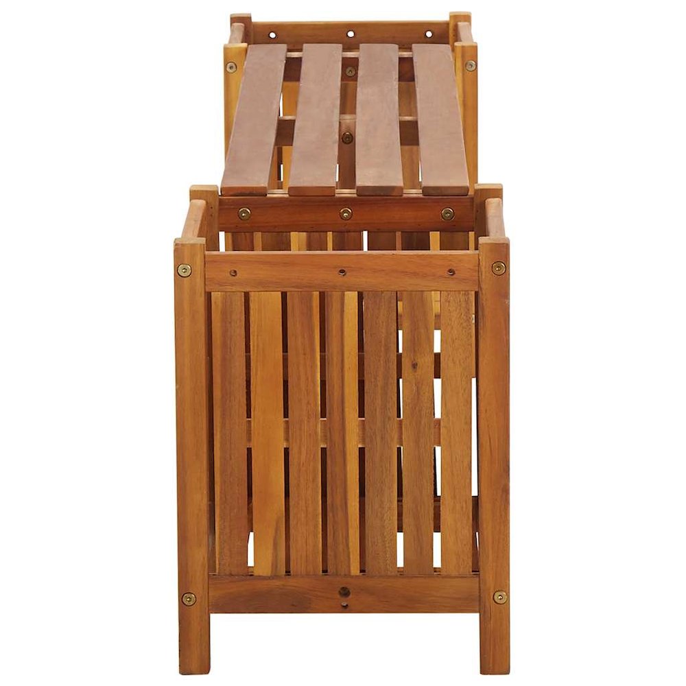 Garden Bench Light Brown Solid Acacia Wood. Picture 6