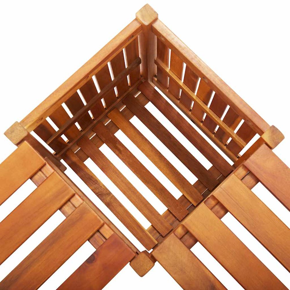 Garden Bench Brown Solid acacia wood 46.1 x 46.1 x 15.7 in. Picture 8