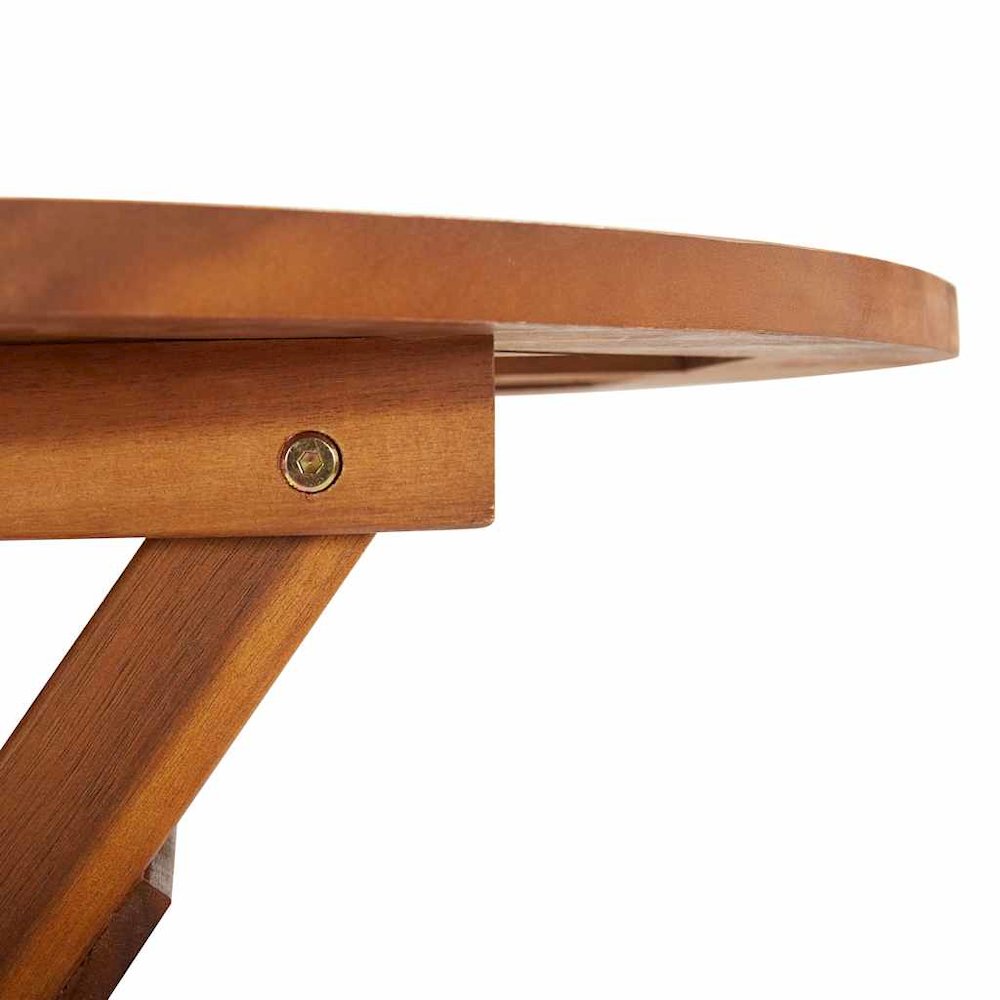 Garden Table Brown Solid Acacia Wood. Picture 12