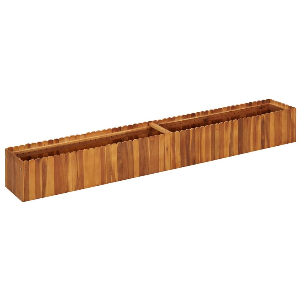 Raised Bed Natural wood Solid Acacia wood 78.7 in long Durable. Picture 1