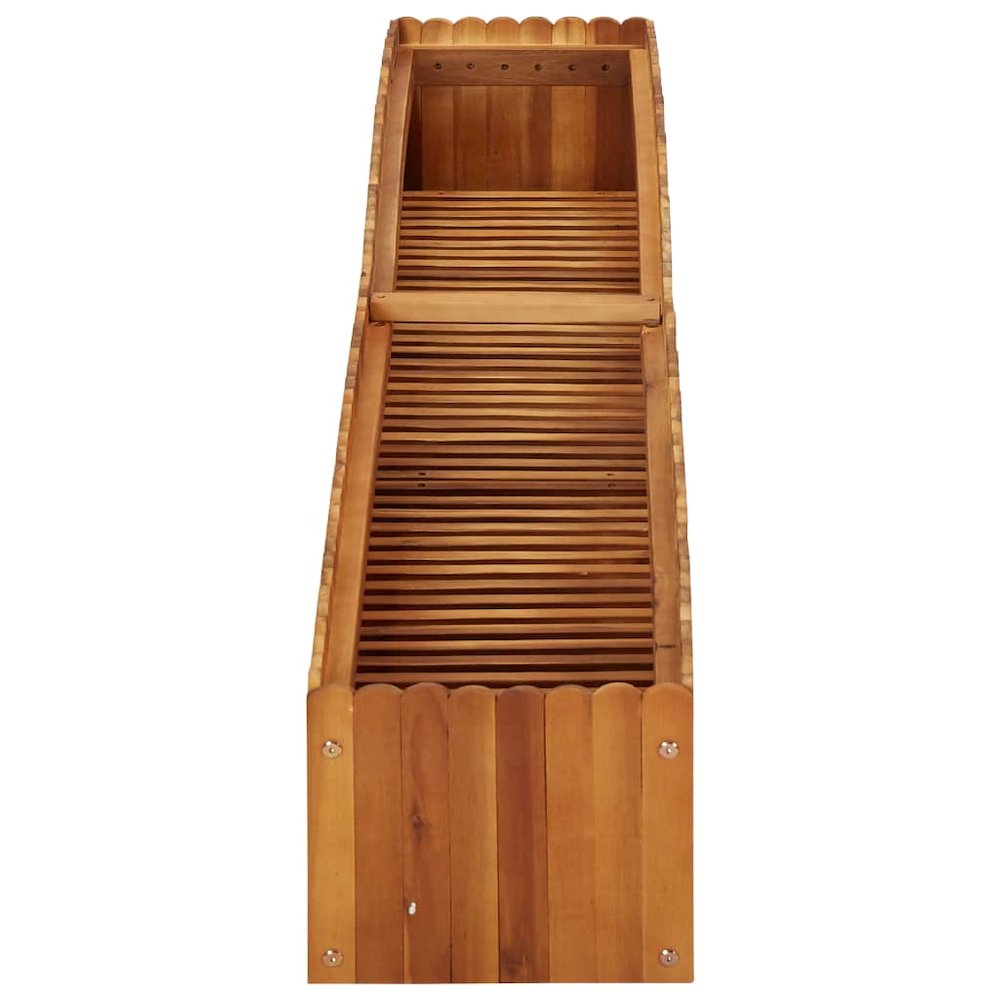 Raised Bed Natural wood Solid Acacia wood 78.7 in long Durable. Picture 3