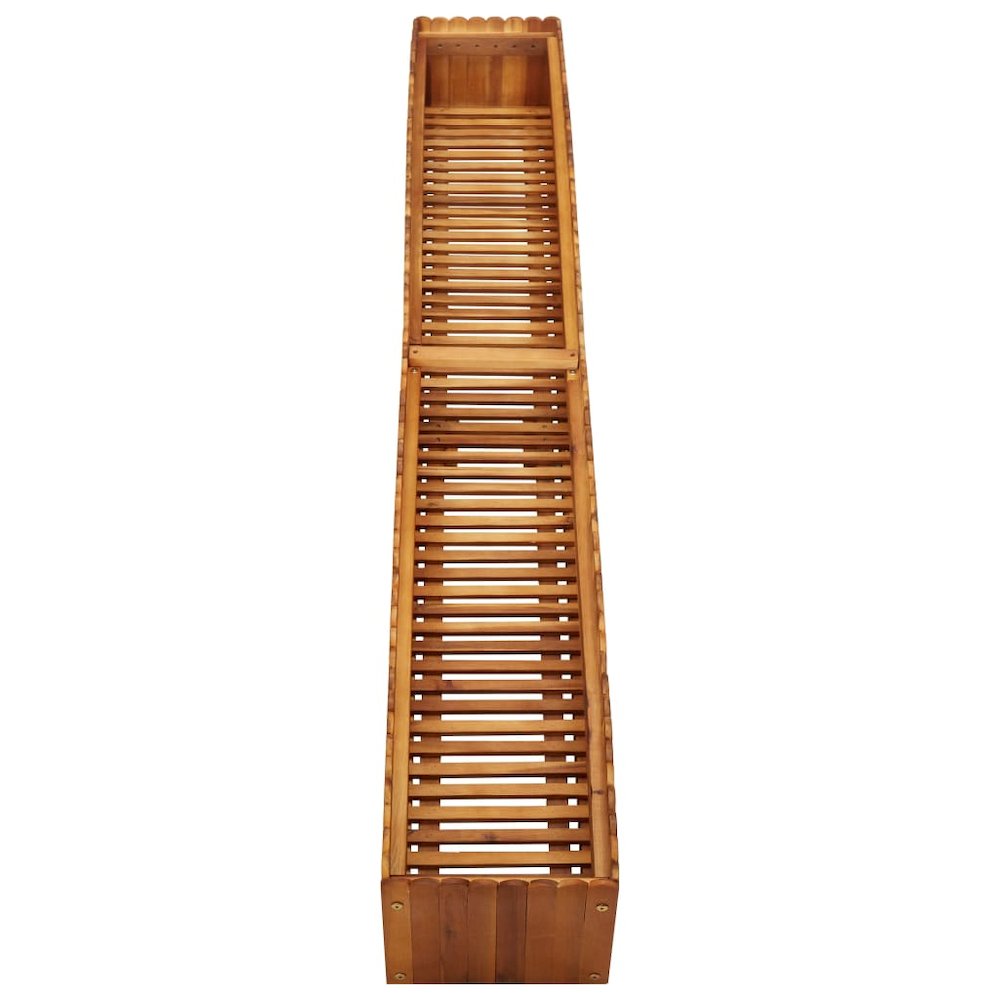 Raised Bed Natural wood Solid Acacia wood 78.7 in long Durable. Picture 4